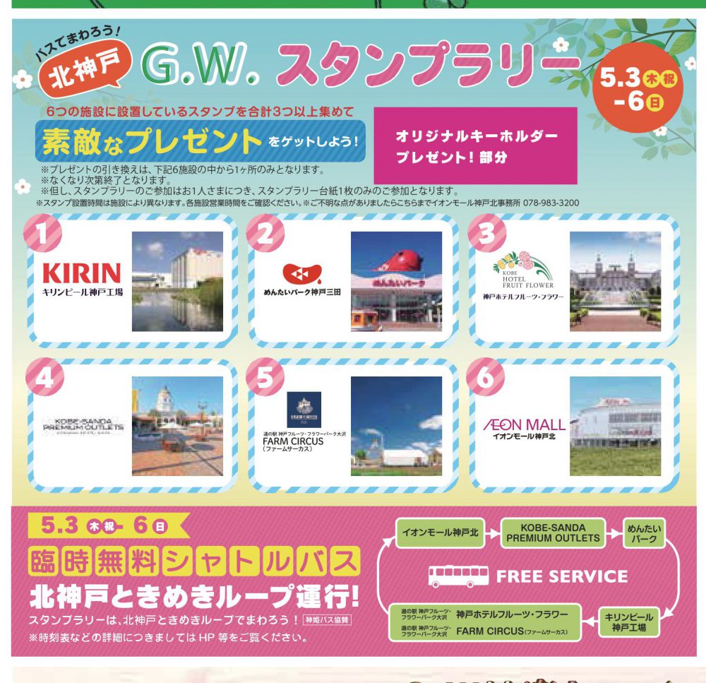 北神戸を楽しもう G.W.スタンプラリー | 道の駅 神戸フルーツ・フラワーパーク大沢